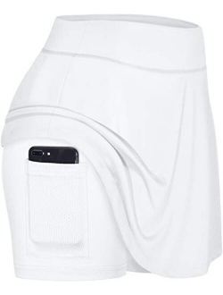 Blevonh Women's Tennis Skort Active Pleated Skirts with Pocket for Running Golf
