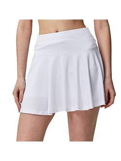 Women's Active Athletic Built-in Shorts Skirt Performance Skort with Pockets for Running Golf Tennis Yoga(S-3XL=US XS-2XL)