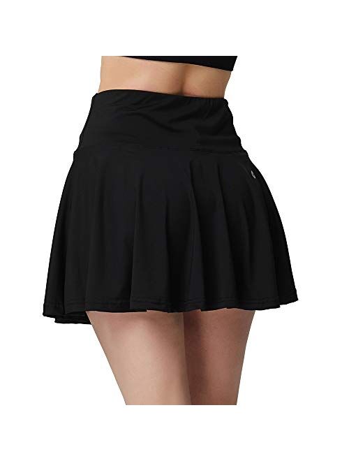 Women's Active Athletic Built-in Shorts Skirt Performance Skort with Pockets for Running Golf Tennis Yoga(S-3XL=US XS-2XL)