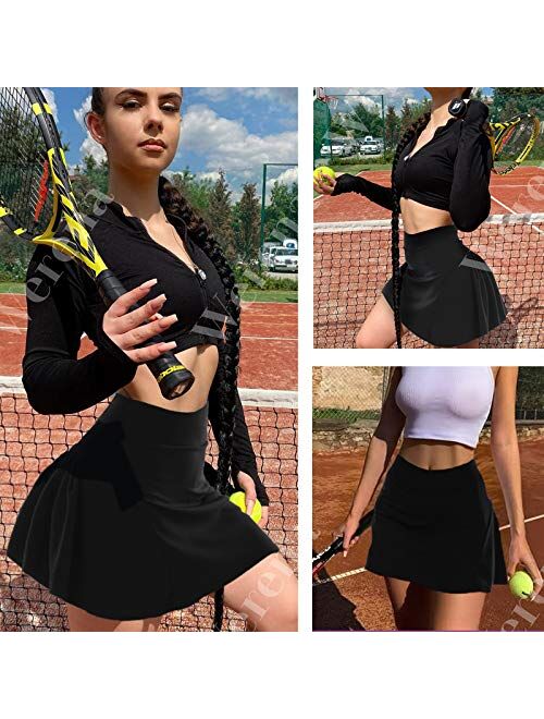 Pleated Tennis Skirts for Women with Pockets Shorts Athletic Golf Skorts Activewear Running Workout Sports Skirt