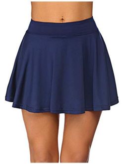 COOrun Womens Pleated Tennis Skirts with Shorts and Pockets Athletic Skort for Golf Sport Running Workout