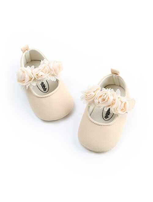 Infant Girl Shoes Mary Jane Flats Wedding Dress Shoes Soft Sole Baby Girls Crib Shoe Baby Princess Shoe First Walkers