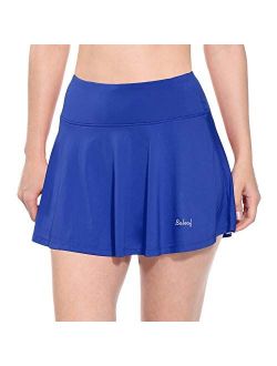 Women's Athletic Golf Skirt Tennis Skort Pleated with Pockets