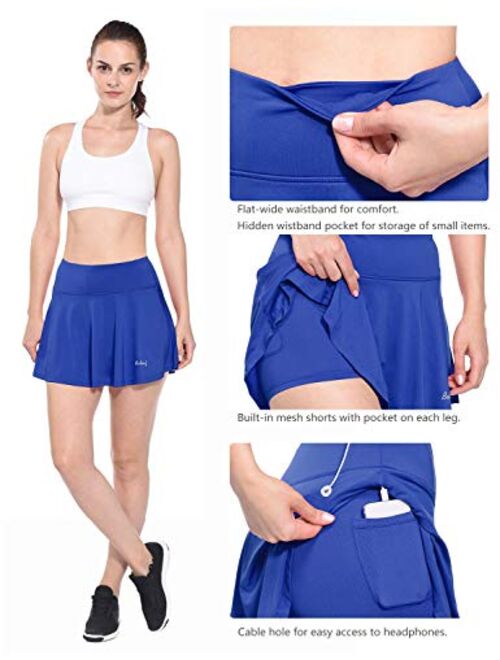 BALEAF Women's Athletic Golf Skirt Tennis Skort Pleated with Pockets