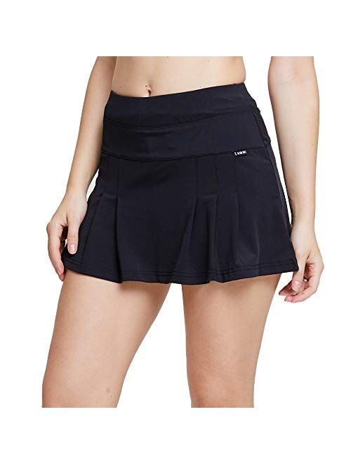 Raroauf Women's Athletic Skorts Lightweight Active Skirts with Shorts Running Tennis Golf Workout Mini Skirt with Pockets