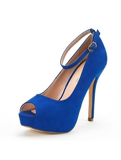 Women's Swan-10 High Heel Plaform Dress Pump Shoes