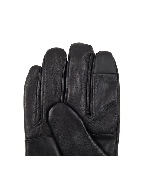 Heat Edge Warm Winter Leather Touchscreen Driving Mens Gloves