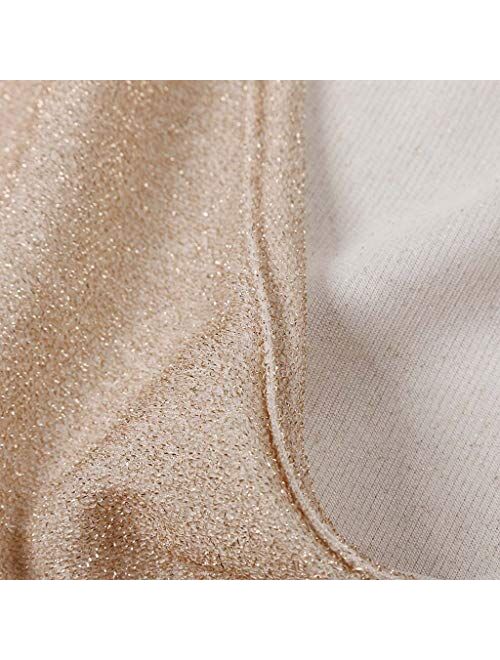 SPORTTIN Women Sparkling Sequin Glitter Bodycon, One Shoulder Split Front Ruched Sequin Maxi Dress Evening Prom Clubwear