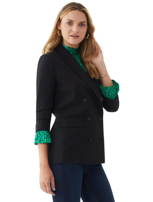 Scoop Womens Double-Breasted Blazer