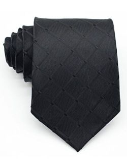 Scott Alone : New Classic Checks Jacquard Woven Silk Men's Tie Necktie
