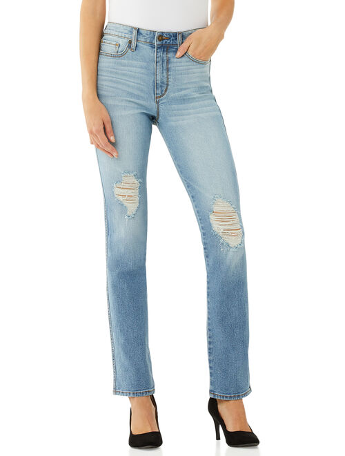 Scoop Womens Stovepipe Light Wash Jeans
