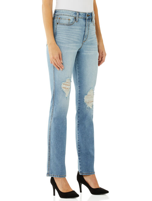 Scoop Womens Stovepipe Light Wash Jeans