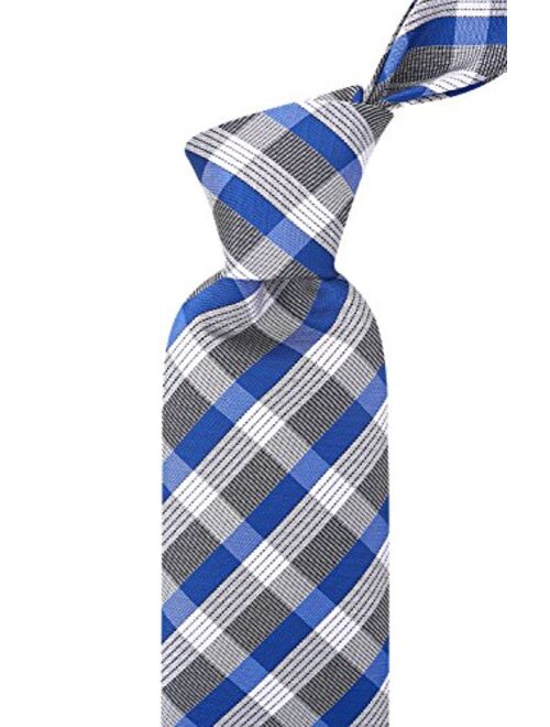 Check Stripe Ties for Men - Woven Necktie - Mens Ties Neck Tie by Scott Allan