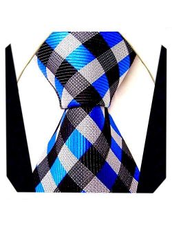 Gingham Plaid Ties for Men - Woven Necktie - Mens Ties Neck Tie by Scott Allan