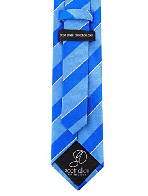 College Striped Ties for Men - Woven Necktie - Mens Ties Neck Tie by Scott Allan