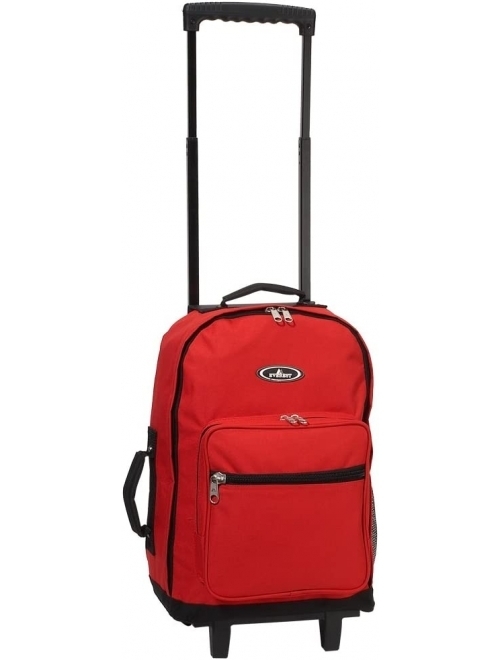 Everest Wheeled Backpack - Standard, Red, One Size,1045WH-RD/BK