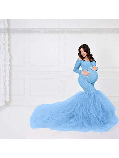 Mermaid Tulle Maternity Dress ...