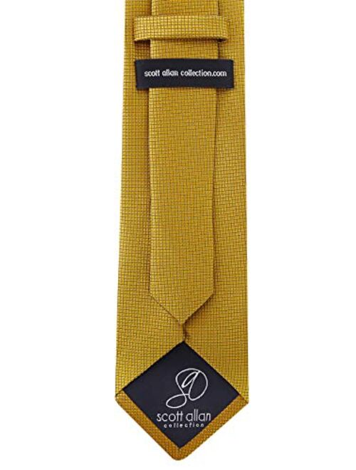 Scott Allan Micro Dot Solid Color Ties for Men - Woven Necktie - Mens Ties Neck Tie