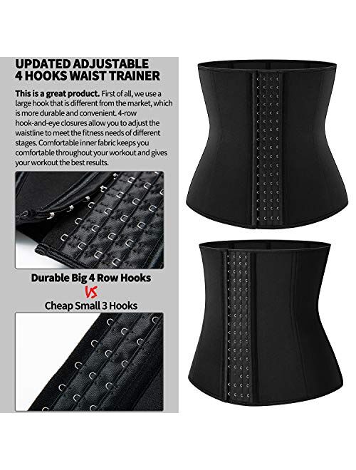 Neoprene Sauna Waist Trainer Corset Sweat Belt for Women Compression Trimmer Workout Fitness Back Support