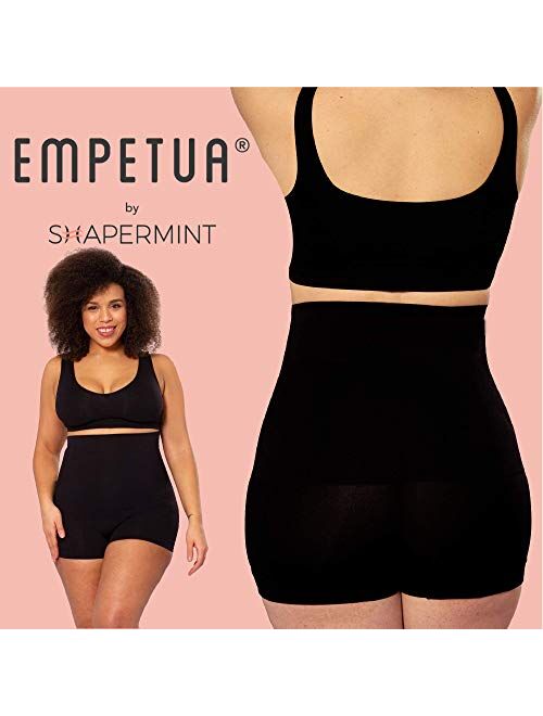 EMPETUA High Waisted Body Shaper Boyshorts Tummy Control Waist Slimming and Back Smoothing Shapewear for Women Plus Size