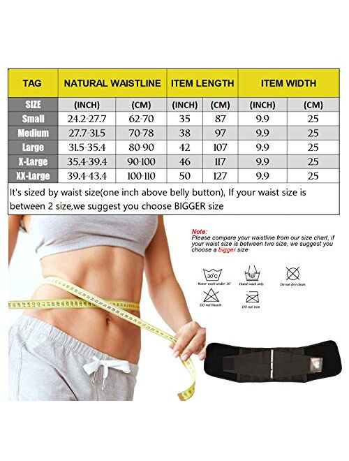 Waist Trainer Belt for Women Man - Waist Trimmer Weight Loss Ab Belt - Slimming Body Shaper