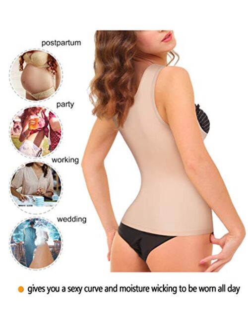 Gotoly Women's Waist Cincher Tummy Control Shapewear Compression Vest Invisible Body Shaper