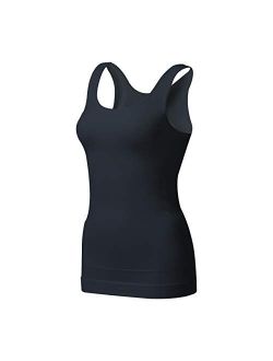 EUYZOU Women's Tummy Control Shapewear Tank Tops - Seamless Body Shaper Compression Top