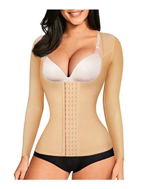 Gotoly Women Waist Trainer Corset Tummy Control Shapewear Upper Arm Shaper Post Surgical Slimmer Compression Tops