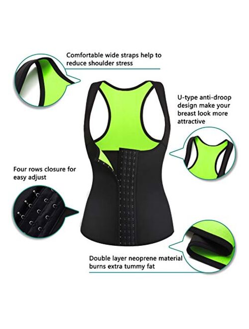 Women Waist Trainer Corset Weight Slimming Neoprene Sauna Sweat Vest Workout Body Shaper Tank Top