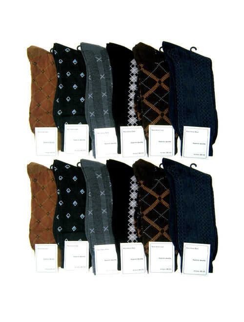 12 Pairs Men Dress Socks Multi Color Size 10 13 Fashion Casual Wholesale Lot New