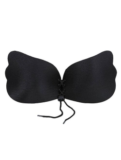 EFINNY Women Push-Up Backless Strapless Self-Adhesive Gel Stick Invisible Bra