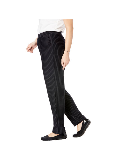 Woman Within Women's Plus Size Straight Leg Ponte Knit Pant Pant
