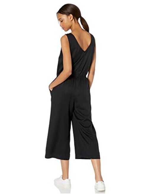 Amazon Brand - Daily Ritual Women's Tencel Sleeveless V-Back Jumpsuit