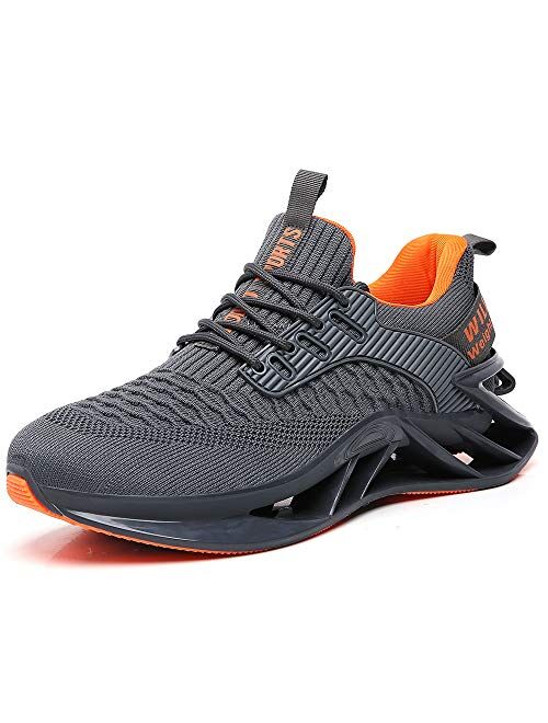 Buy wanhee Men's Sneakers Sport Running Athletic Tennis Walking Shoes ...