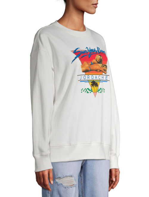 Jordache Vintage Women's Graphic Crewneck Sweatshirt
