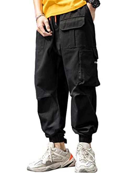 MOKEWEN Men's Jogger Cargo Urban Hiphop Ankle Casual Harem Pants with Pocket