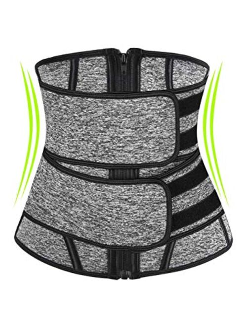 coastal rose Waist Trainer for Women Corset Cincher Belt Slimming Waist Sweat Girdle Workout Belt Body Shaper