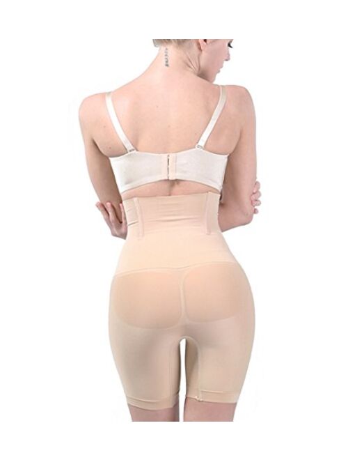 Jenbou Body Shaper for Women Tummy Control Shapewear Butt Lifter Panties Thigh Slimmer High Waisted Shorts