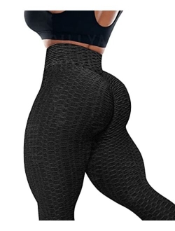 Booty Yoga Pants Women High Waisted Ruched Butt Lift Textured Scrunch Leggings Booty Tights