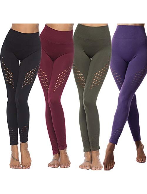 JGS1996 Women’s High Waist Seamless Leggings Gym Tight Yoga Pants Tummy Control Workout Leggings Fitness Shark
