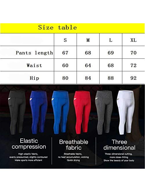 JGS1996 High Waisted Workout Yoga Pants for Women with Pockets Capri Leggings