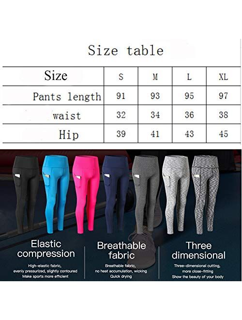 JGS1996 Yoga Pants with Pockets Extra Soft Leggings with Pockets for Women Non See-Through High Waist Workout Leggings