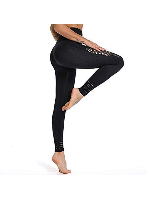 JGS1996 Women Seamless Gym Leggings Power Stretch High Waisted Yoga Pants Running Workout Tights Tummy Control