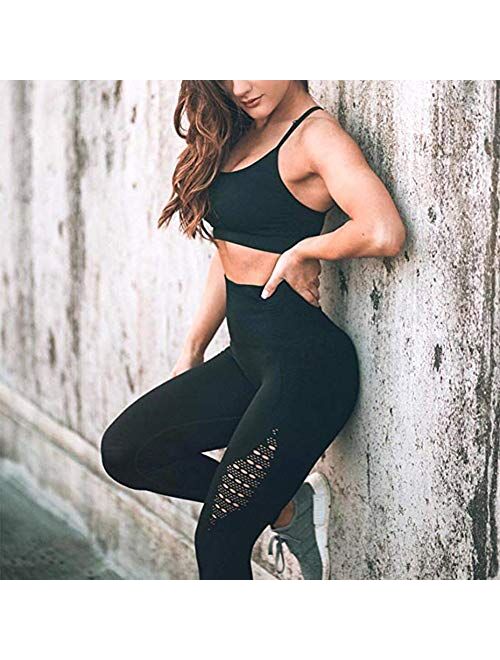 JGS1996 Women Seamless Gym Leggings Power Stretch High Waisted Yoga Pants Running Workout Tights Tummy Control