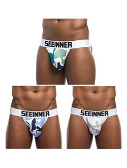 Men's Jockstrap Underwear Sexy Camo Cotton Jock Strap Athletic Supporter
