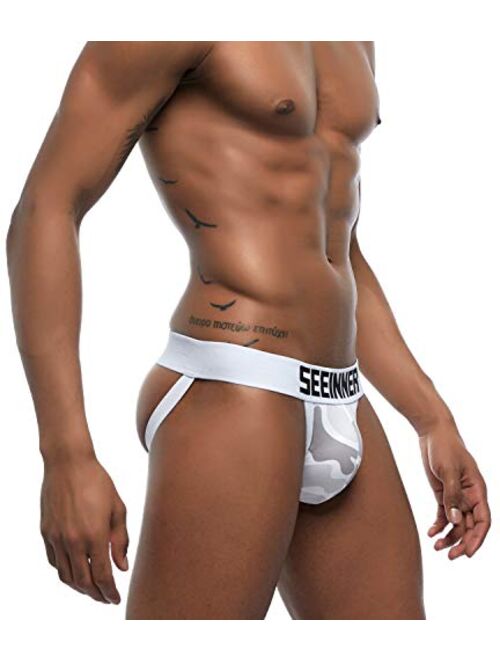 Arjen Kroos Men's Jockstrap Underwear Sexy Camo Cotton Jock Strap Athletic Supporter
