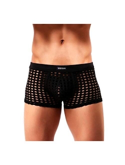 Mens Boxer Briefs Breathable Hot Mesh Underwear