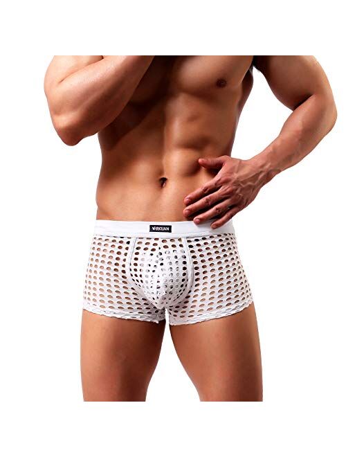 Arjen Kroos Mens Boxer Briefs Breathable Hot Mesh Underwear