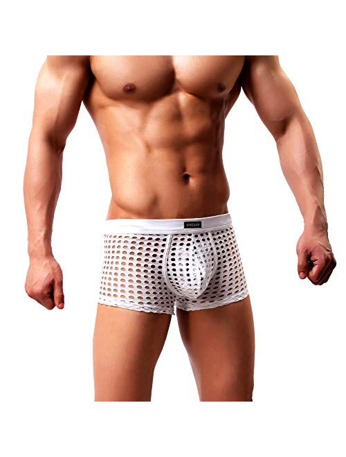 Arjen Kroos Mens Boxer Briefs Breathable Hot Mesh Underwear