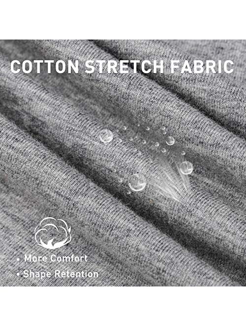 Arjen Kroos Men's Stripe Boxer Briefs Regular Leg Cotton Underwear with Functional Fly